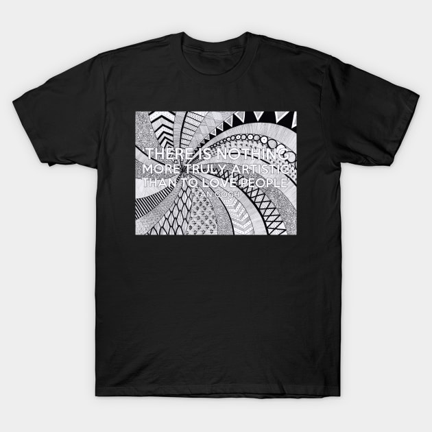 Zentangle Quote T-Shirt by ally1021